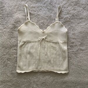 Aritzia knit eyelet tank